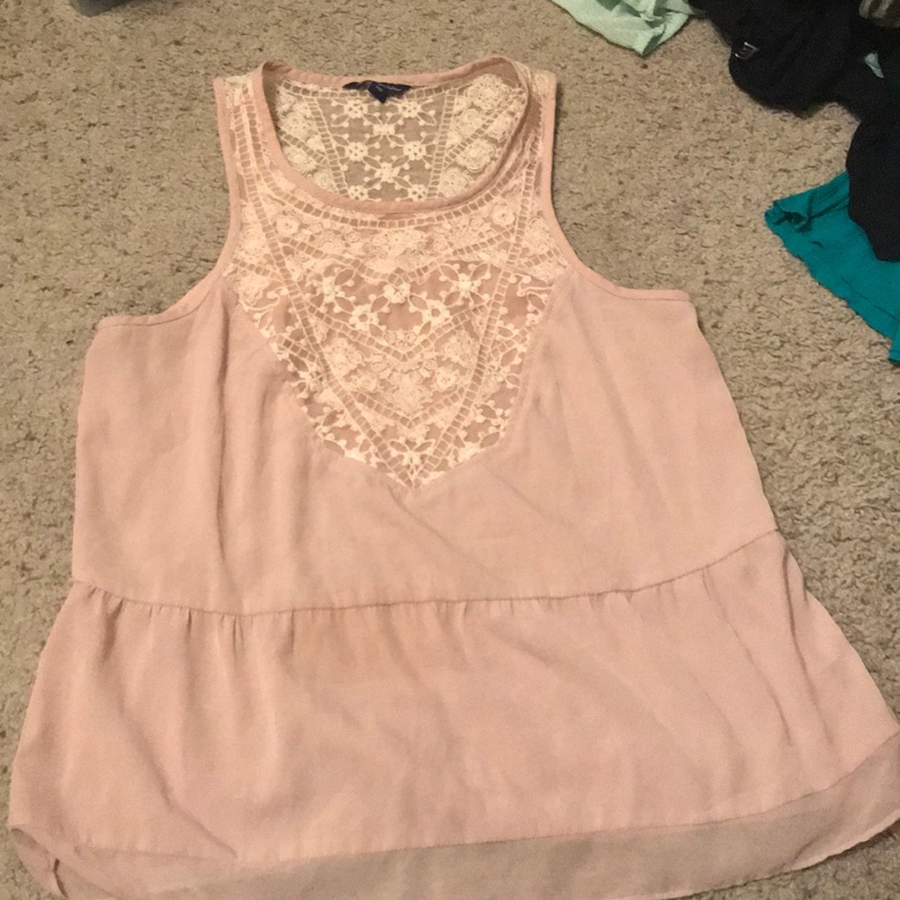 Lace detailed tank